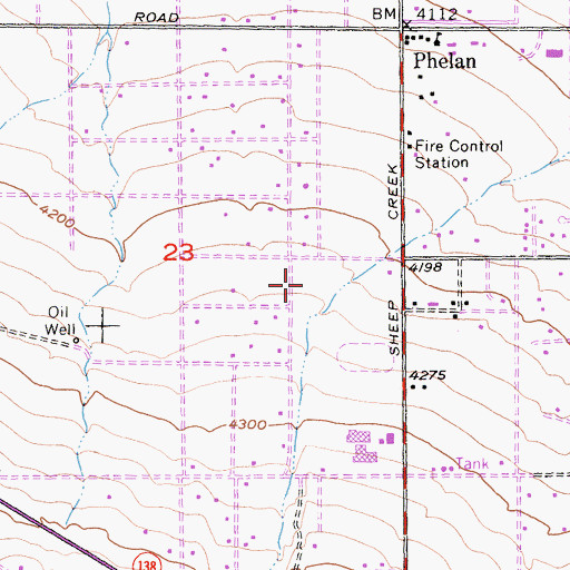 Topographic Map of Chaparral High School, CA