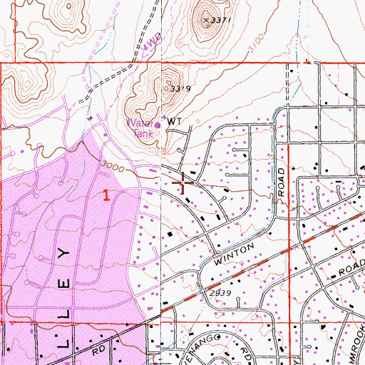 Topographic Map of Desert Knolls Manor, CA