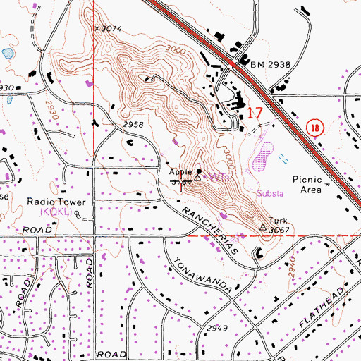 Topographic Map of Pioneer Mountain, CA