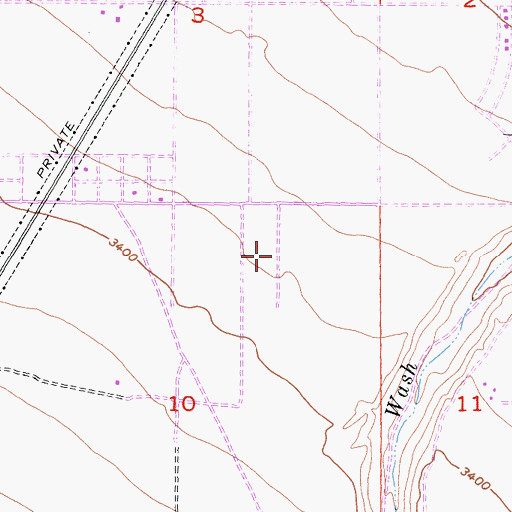 Topographic Map of Sunset Ridge, CA
