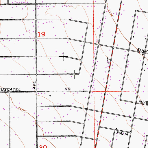 Topographic Map of Aspen Street Christian Church, CA
