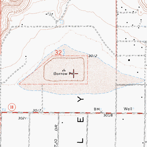 Topographic Map of Deadman Dry Lake, CA