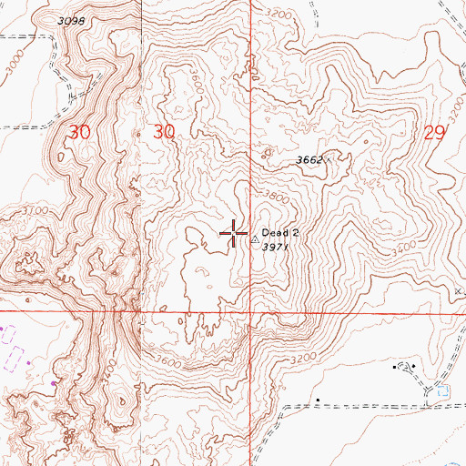 Topographic Map of Deadman Hills, CA