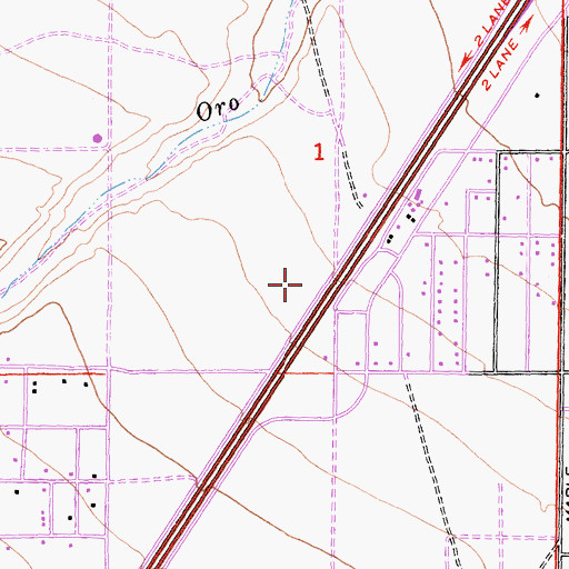 Topographic Map of Desert View Memorial Park, CA