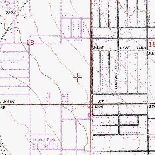 Topographic Map of Hesperia High School, CA