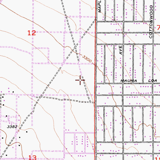 Topographic Map of Maple Elementary School, CA