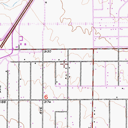 Topographic Map of Mountain View Baptist Church, CA