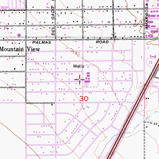 Topographic Map of Park View Preparatory School, CA