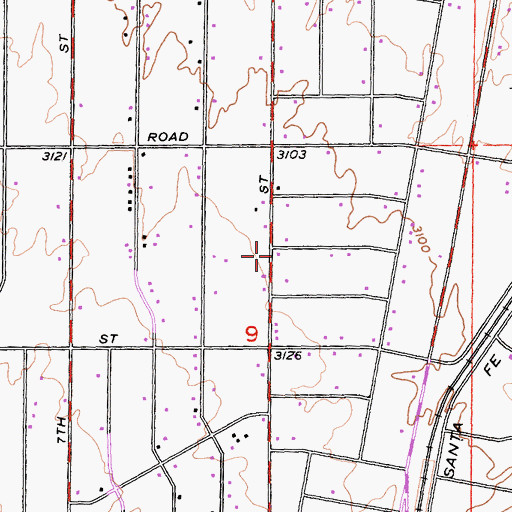 Topographic Map of Victor Valley Church of God, CA