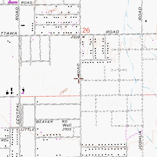 Topographic Map of Apple Valley Adult School, CA