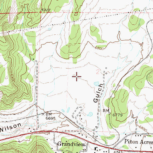 Topographic Map of Mercy Regional Medical Center, CO