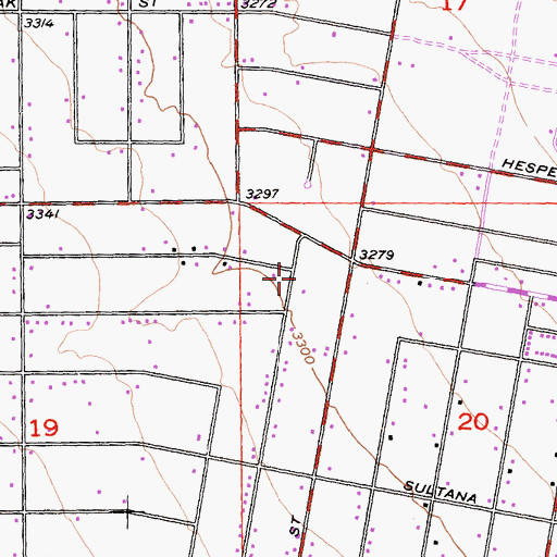 Topographic Map of The Church of Jesus Christ of Latter Day Saints, CA