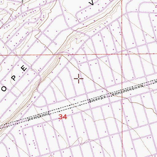 Topographic Map of Church On the Mesa, CA