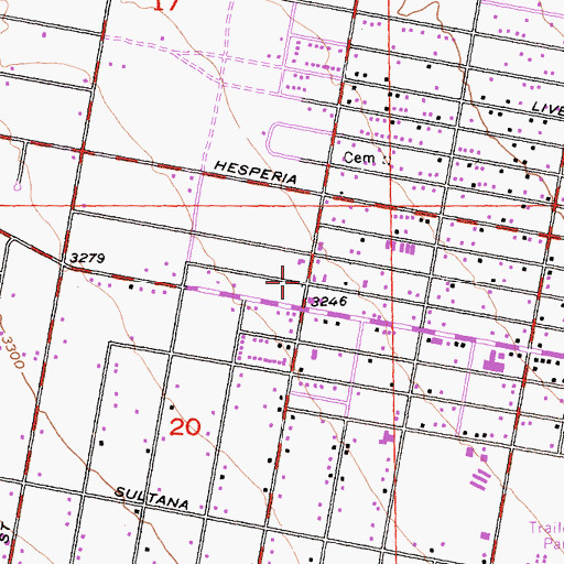 Topographic Map of Faith Lutheran Church, CA
