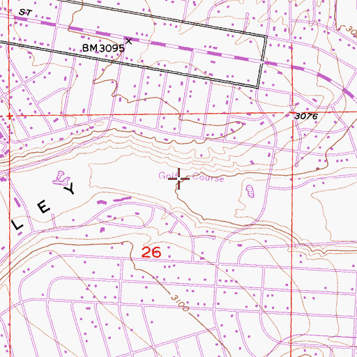 Topographic Map of Hesperia Golf and Country Club, CA