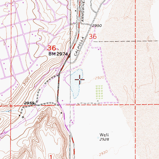 Topographic Map of Hesperia Lake Park, CA