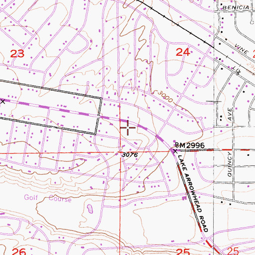 Topographic Map of Hesperia United Methodist Church, CA