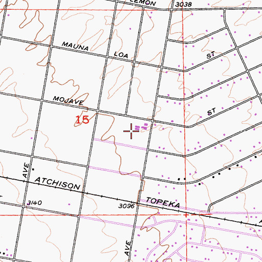 Topographic Map of Holy Family Catholic Church, CA