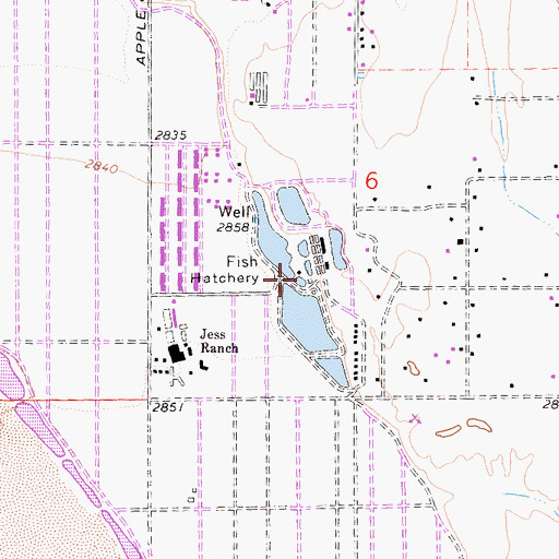 Topographic Map of Jess Lakes, CA