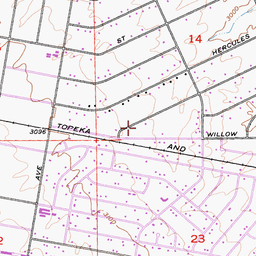 Topographic Map of Kingdom Hall of Jehovahs Witnesses, CA