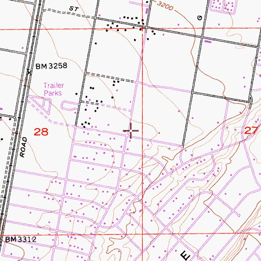 Topographic Map of Lime Street Elementary School, CA