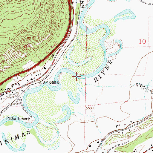 Topographic Map of Spring Creek, CO