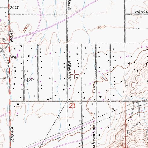 Topographic Map of Mariana Ranchos, CA