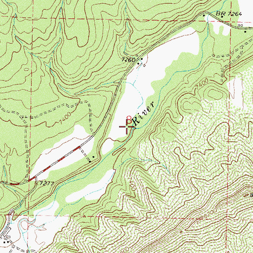 Topographic Map of Mud Spring Creek, CO