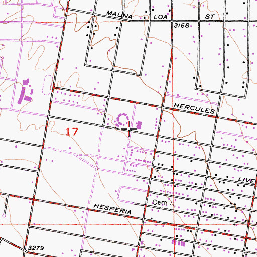Topographic Map of Siegrist Special Education School, CA