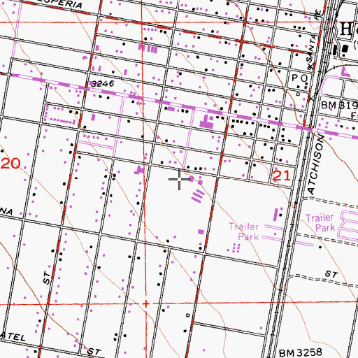 Topographic Map of Sumney Special School, CA