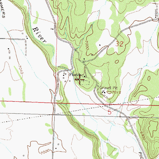 Topographic Map of Florida Church, CO
