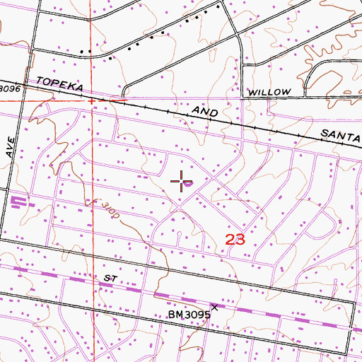 Topographic Map of Timberlane Park, CA