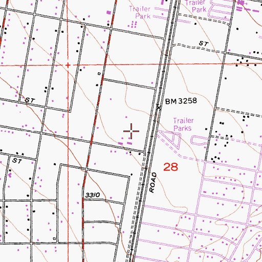 Topographic Map of Val Scheer Rodeo Grounds, CA