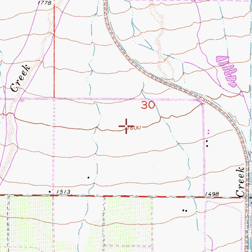 Topographic Map of Caryn Elementary School, CA