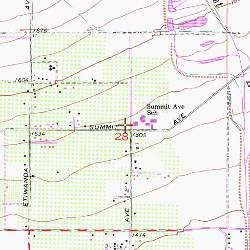 Topographic Map of East Avenue Special School, CA