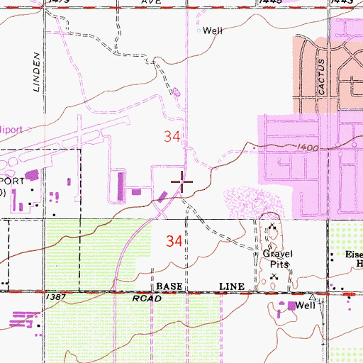 Topographic Map of Jerry Eaves Park, CA