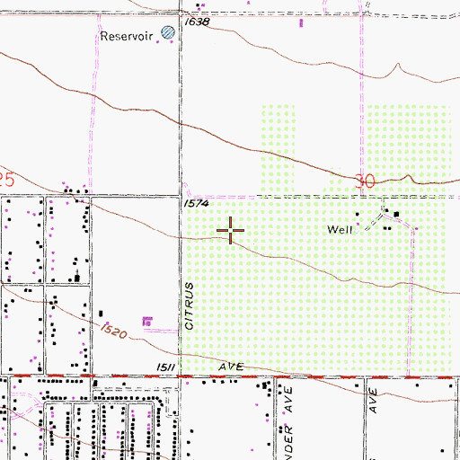 Topographic Map of La Cuesta Fontana, CA