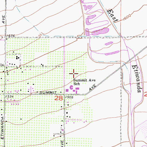 Topographic Map of North East Community Park, CA
