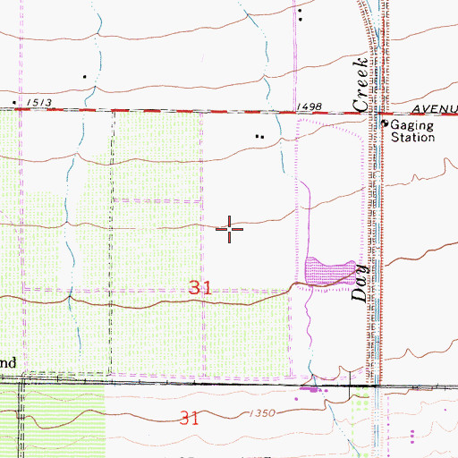 Topographic Map of Rancho Cucamonga High School, CA