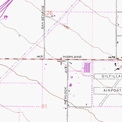 Topographic Map of Stone Reservoir, CA