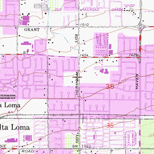 Topographic Map of Hermosa Park, CA