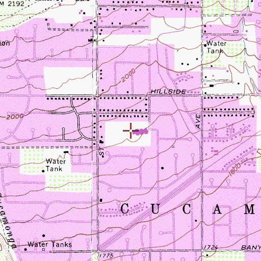 Topographic Map of Floyd M Stork Elementary School, CA