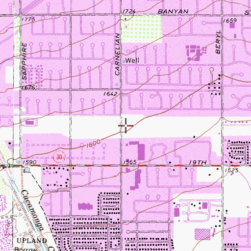 Topographic Map of Beryl Park West, CA