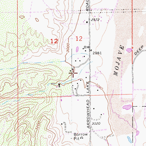 Topographic Map of Arrowhead Equestrian Estates, CA