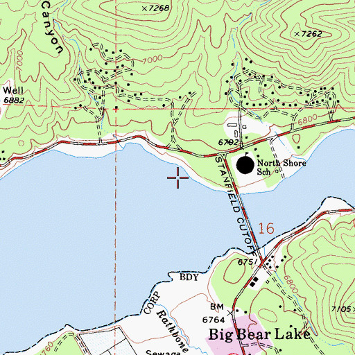 Topographic Map of East Boat Ramp, CA