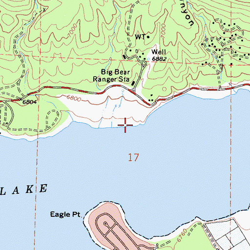 Topographic Map of Juniper Point Marina, CA