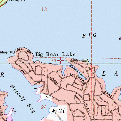 Topographic Map of Lagonita Point, CA