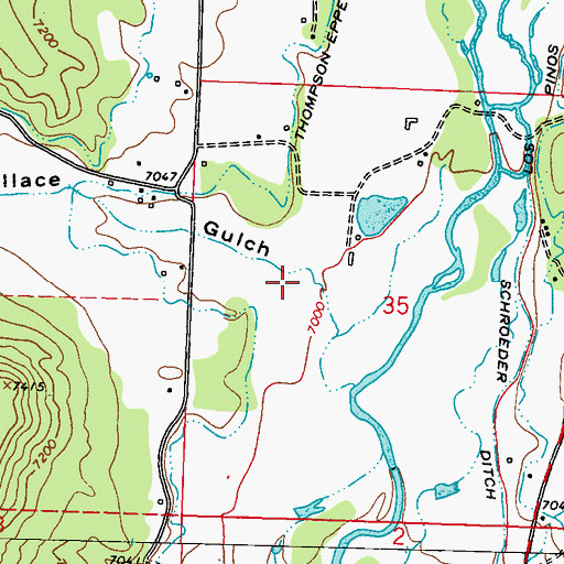 Topographic Map of Wallace Gulch, CO