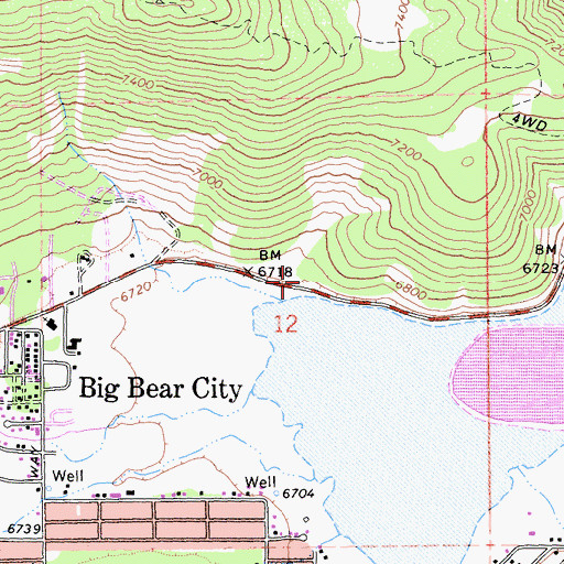 Topographic Map of Lakeview Mill (historical), CA