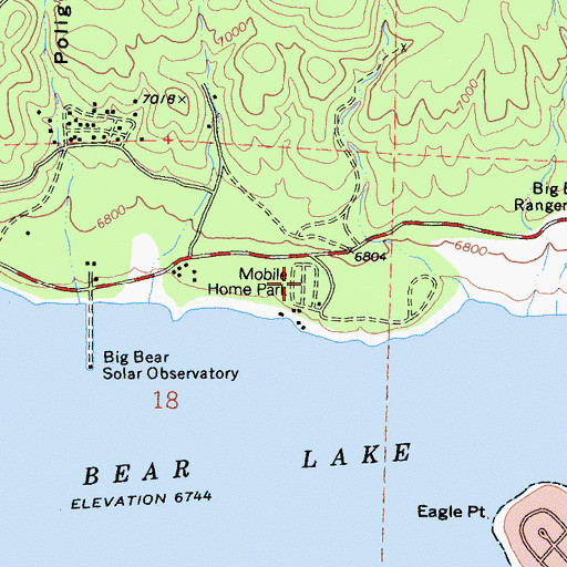 Topographic Map of Lighthouse Trailer Resort, CA